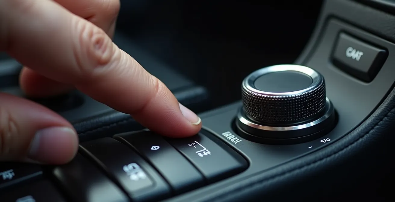 Side-by-side comparison of a hand touching a flat haptic surface versus gripping a physical knob