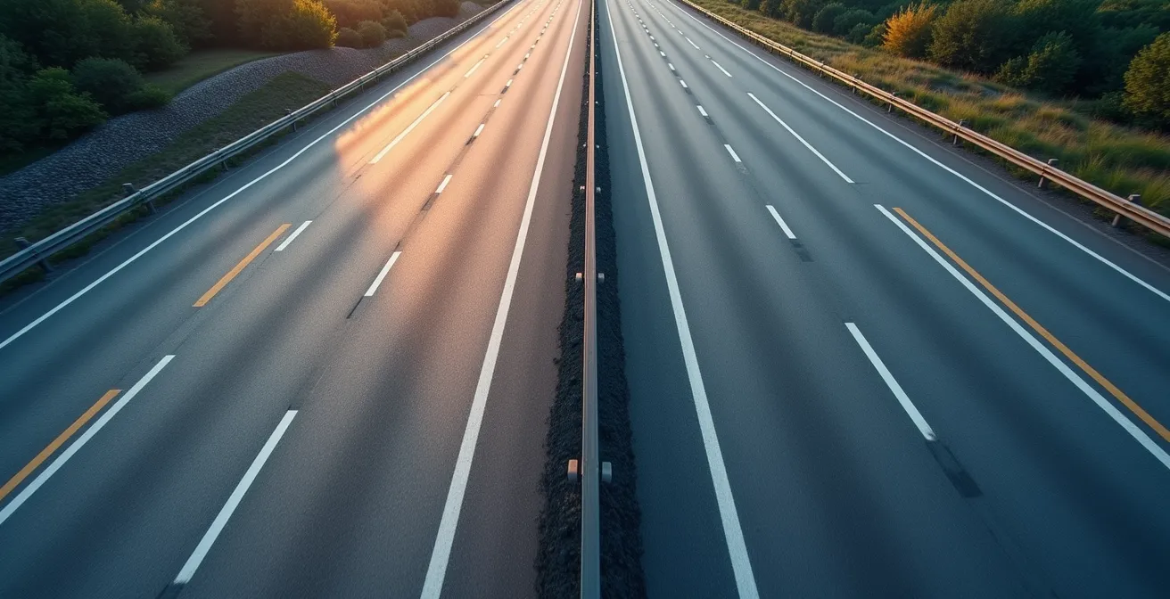 Visual demonstration of pulse and glide driving technique on a Quebec highway showing optimal acceleration and coasting zones
